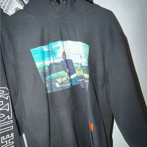 Black Hoodie with Graphic Print